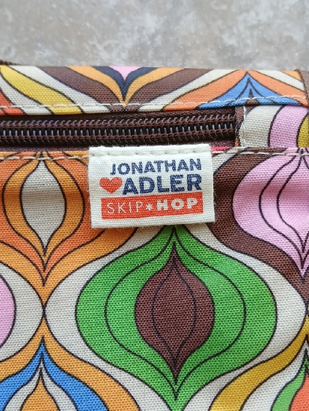Jonathan Adler Skip Hop Multicolor Geometric Diaper Changing Bag